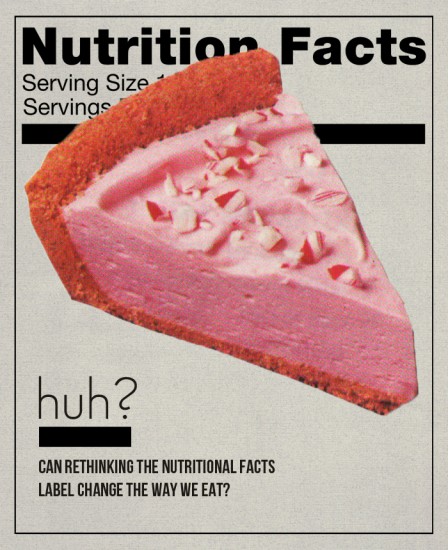Illustration of a nutritional facts label and confusion by Lily Mihalik